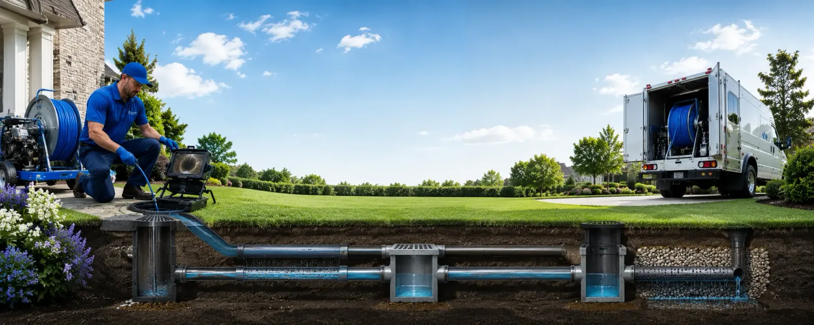 Outdoor drain cleaning information for Alum Bridge, WV